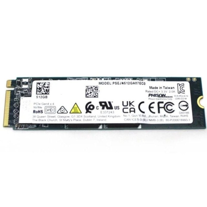 Disco ssd phison psenn512ga87qc0 512gb/ m.2 2280 pcie gen4/ full capacity