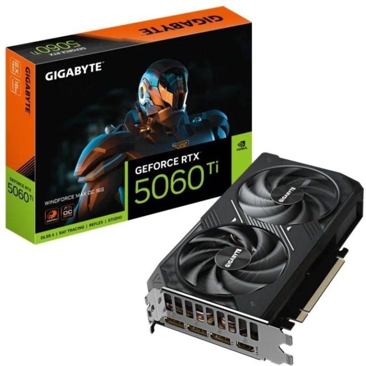 Tarjeta gráfica gigabyte geforce rtx 5060 ti windforce max oc/ 16gb gddr7