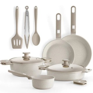 Pack batería de cocina monix martín berasategui/ cazo ø16cm/ sarten ø22 - 26cm/ cacerolas ø24 - 28cm/ aluminio forjado/ apta