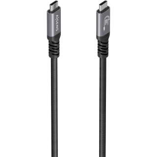 Cable USB 3.2 Tipo-C Aisens  A107-0991/ USB Tipo-C Macho - USB Tipo-C Macho/ Hasta 60W/ 5Gbps/ 7m/ Negro