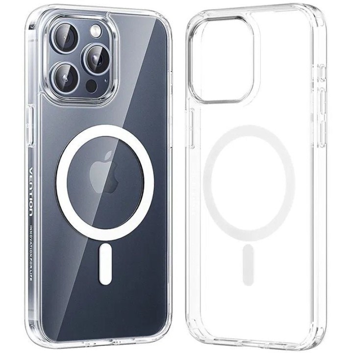 Funda dura con magsafe vention kubt0-10/ compatible con iphone 14/ transparente