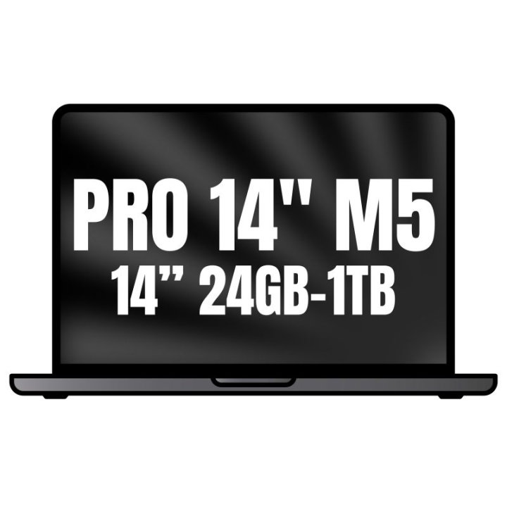 Apple macbook pro 14'/ m5 pro 15-core cpu/ 24gb/ 1tb ssd/ 16-core gpu/ negro espacial