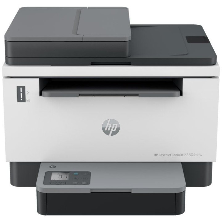 Multifunción recargable láser monocromo hp laserjet tank 2604sdw/ wifi/ dúplex/ adf/ blanca y negra