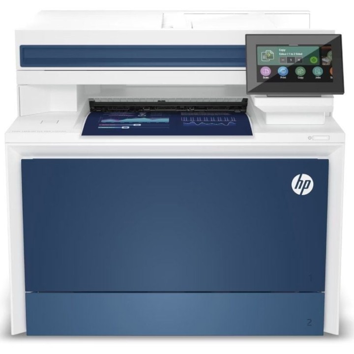 Multifunción láser color hp laserjet pro 4302fdn fax/ dúplex/ adf/ blanca y azul