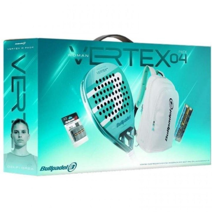 Pack pala de pádel bullpadel vertex 04 pro line w 2026/ incluye 3 accesorios
