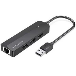 Hub USB 2.0 Vention CHPBB/ 3xUSB/ 1xMicro USB PD/ 1xRJ45