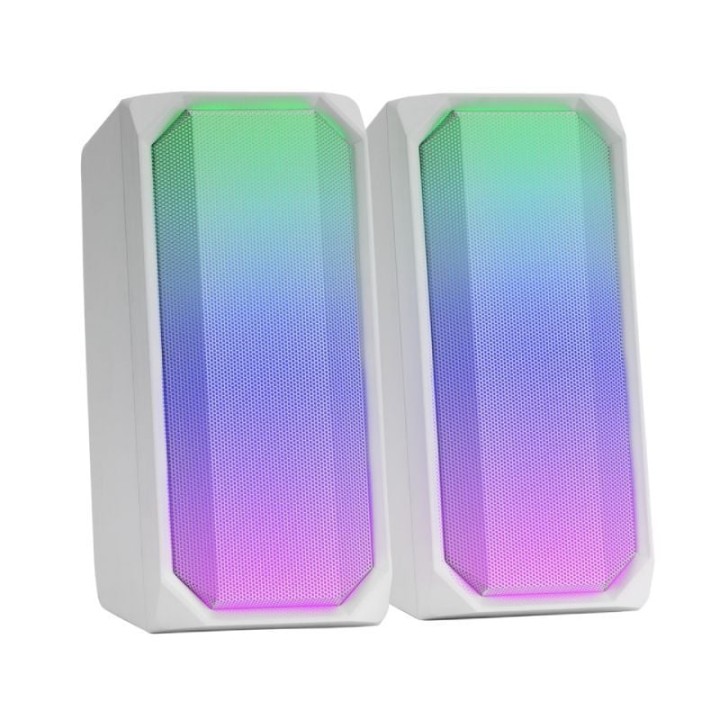 Altavoces con bluetooth mars gaming msrgbw/ 15w/ 2.0/ blancos