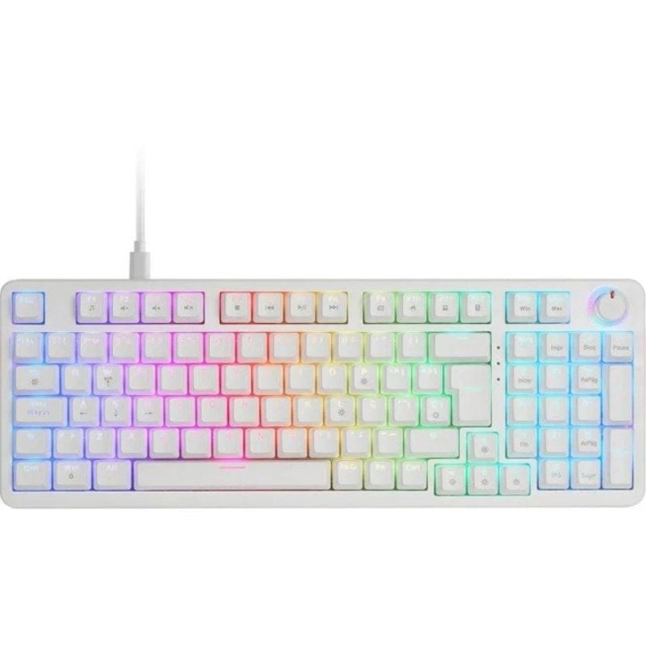Teclado gaming mecánico mars gaming mkprobes/ switch azul/ blanco