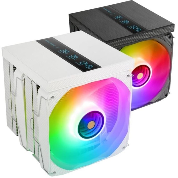 Ventilador con disipador mars gaming mcpu-lcdpro/ 12cm/ blanco