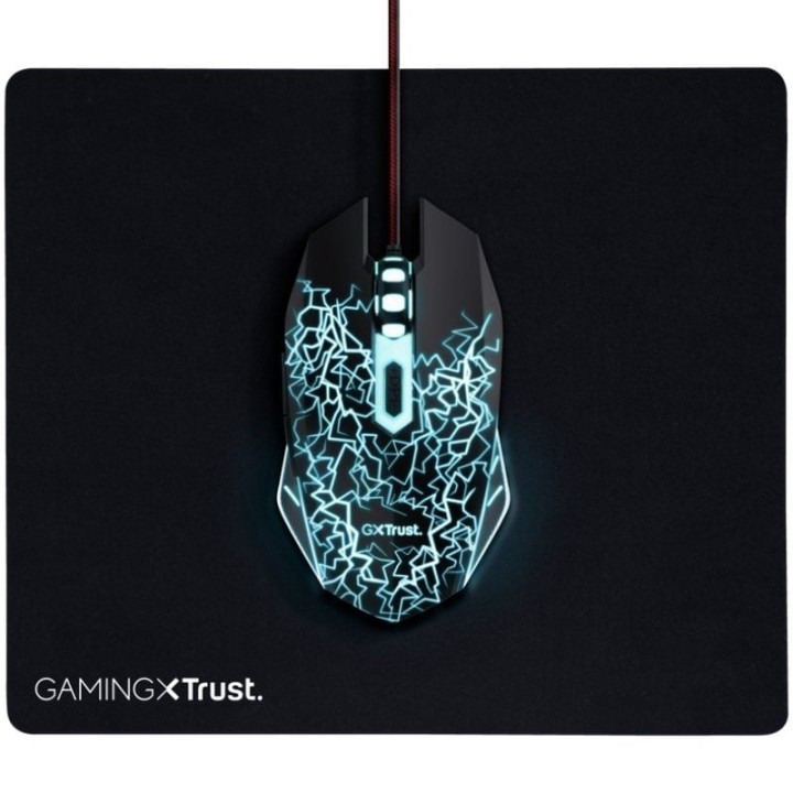 Pack gaming trust gaming 24752/ ratón óptico + alfombrilla