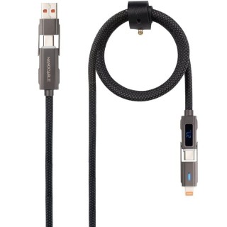 Cable USB 2.0 Tipo-C Nanocable 10.01.2501/ USB Tipo-C Macho + USB Macho - USB Tipo-C Macho + Lightning Macho/ Hasta 27W/ 480Mbps