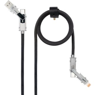 Cable USB 2.0 Tipo-C Nanocable 10.01.2602/ USB Tipo-C Macho + USB Macho - USB Tipo-C Macho + Lightning Macho/ Hasta 27W/ 480Mbps