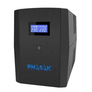 SAI Línea Interactiva Phasak SIRIUS 1200 VA Interactive/ 1200VA-720W/ 4 Salidas/ Formato Torre