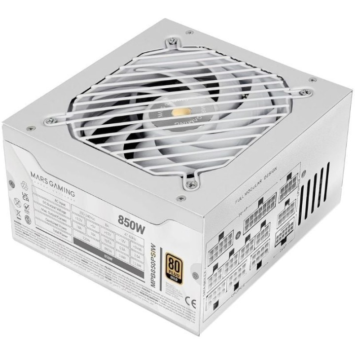 Fuente de Alimentación Mars Gaming MPB850PSI/ 850W/ Ventilador 14cm/ ATX 3.1/ PCIe 5.1/ 80 Plus Gold