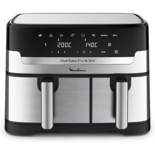 Freidora por aire airfryer / sin aceite moulinex dual easy fry & grill/ 2450w/ capacidad 8.3l