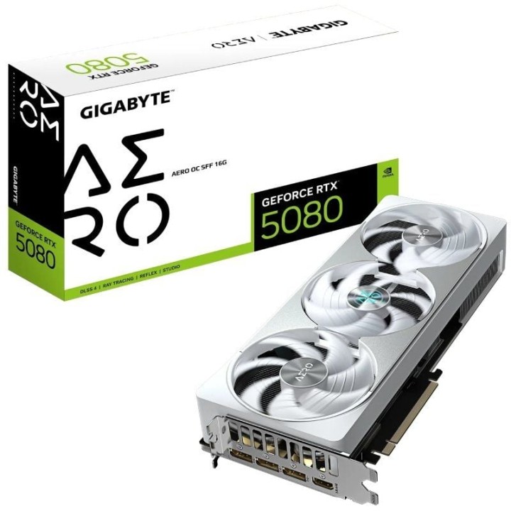 Tarjeta Gráfica Gigabyte GeForce RTX 5080 AERO OC SFF/ 16GB GDDR7