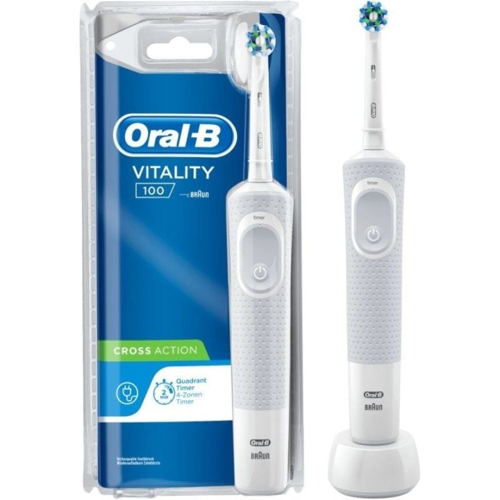 Cepillo dental braun oral-b vitality 100 crossaction/ blanco