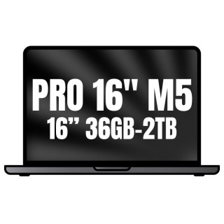 Apple Macbook Pro 16'/ M5 Max 18-Core CPU/ 36GB/ 2TB SSD/ 32-Core GPU/ Negro Espacial