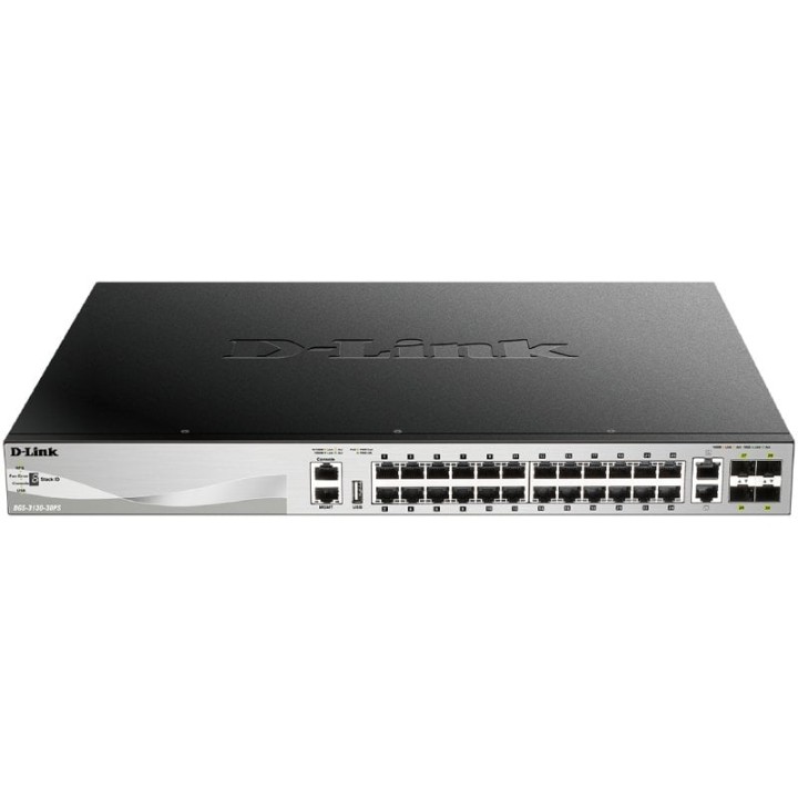 Switch Gestionable D-Link DGS-3130-30PS/E 26 Puertos/ RJ-45 10/100/1000/ SFP