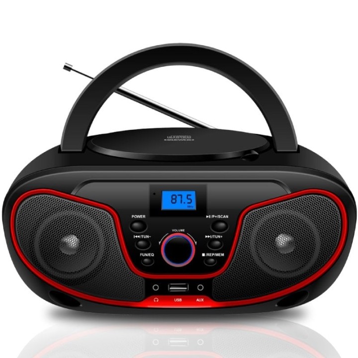 Radio CD Daewoo DW3013/ 4W/ a Pilas/ Rojo