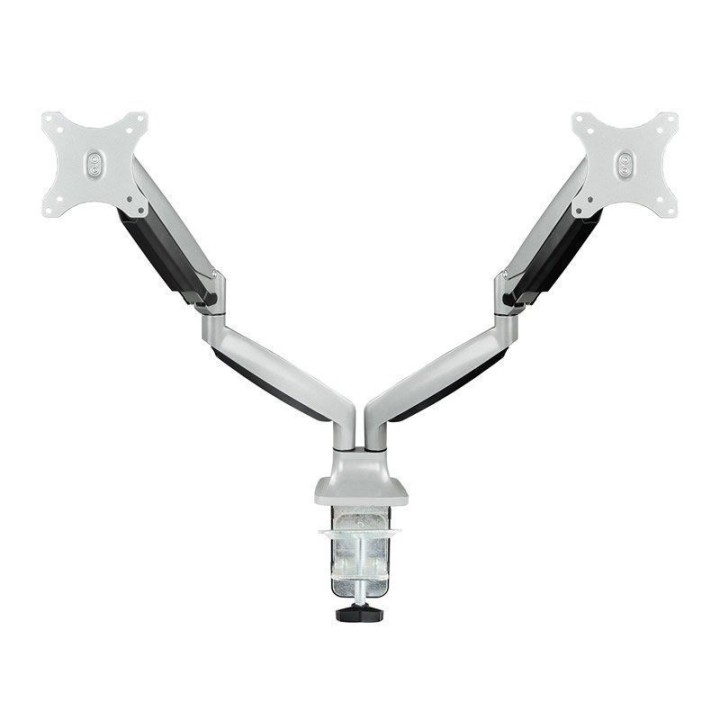 Soporte de Mesa para 2 Monitores TooQ DB3132TNR-S/ Giratorio/ Inclinable/ hasta 9kg