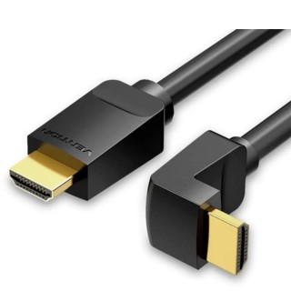 Cable HDMI 2.0 4K Acodado Vention AARBF/ HDMI Macho - HDMI Macho/ 1m/ Negro
