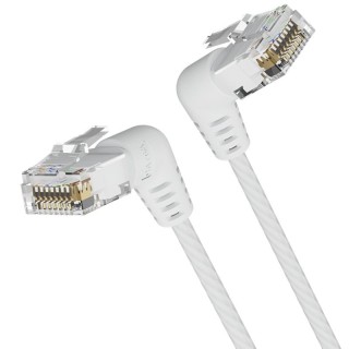 Cable de Red RJ45 UTP Vention IBOWI Cat.6A/ 3m/ Cabeza Rotatoria 360º/ Blanco