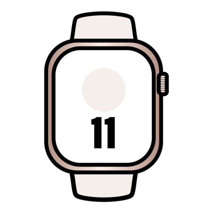 Apple watch series 11/ gps/ cellular/ 46mm/ oro rosa/ correa deportiva rosa rubor m/l