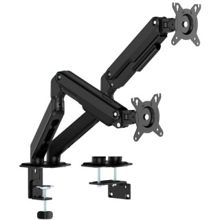 Soporte de Mesa con Contrapeso para 2 Monitores Aisens DT32TSR-451/ Giratorio/ Inclinable/ hasta 9kg