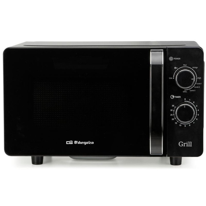 Microondas Orbegozo MIG 2071 CE/ 700W/ Capacidad 20L/ Función Grill/ Negro