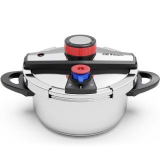 Olla a Presión Orbegozo HP 4200/ 4L/ Acero Inoxidable/ Apta para Inducción