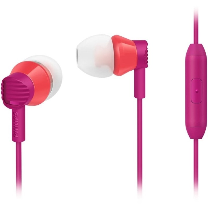 Auriculares intrauditivos philips she3805pk/ con micrófono/ jack 3.5/ rosas