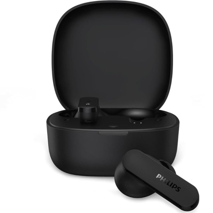 Auriculares Bluetooth Philips TAT2100BK con estuche de carga/ Autonomía 8h/ Negros