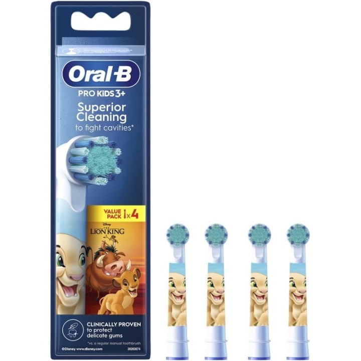 Cabezal de Recambio Braun para cepillo Braun Oral-B Pro Kids 3+ Rey Leon/ Pack 4 uds
