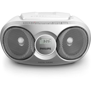 Radio CD Philips AZ215S/ 3W RMS/ con Cable/ Plata