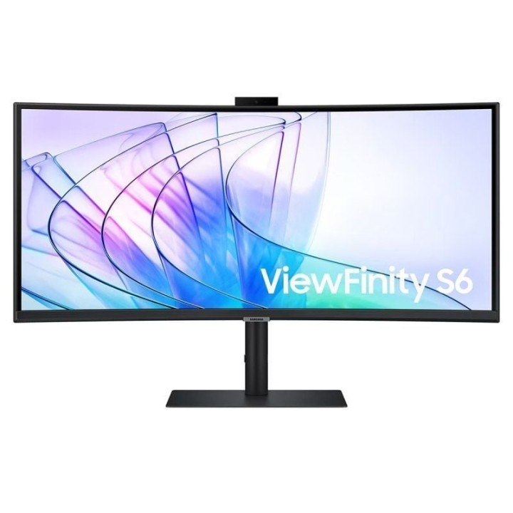 Monitor Profesional Ultrapanorámico Curvo Samsung ViewFinity S6 S34C652VAU 34'/ UWQHD/ Webcam/ Multimedia/ Regulable en Altura/ 
