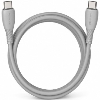 Cable USB 2.0 Tipo-C Vention TRVHH/ USB Tipo-C Macho - USB Tipo-C Macho/ Hasta 60W/ 480Mbps/ 2m/ Gris