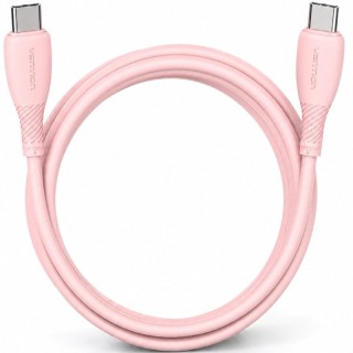 Cable USB 2.0 Tipo-C Vention TRVPH/ USB Tipo-C Macho - USB Tipo-C Macho/ Hasta 60W/ 480Mbps/ 2m/ Rosa