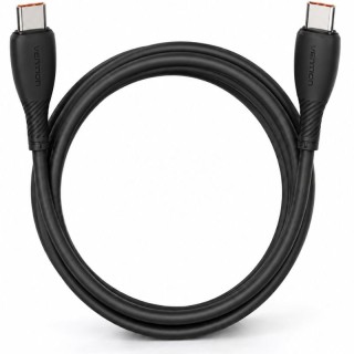 Cable USB 2.0 Tipo-C Vention TRWBF/ USB Tipo-C Macho - USB Tipo-C Macho/ Hasta 100W/ 480Mbps/ 1m/ Negro