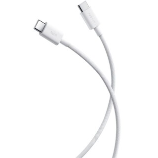 Cable USB 2.0 Tipo-C 3A Xiaomi Braided/ USB Tipo-C Macho - USB Tipo-C Macho/ Hasta 60W/ 480Mbps/ 1m/ Blanco