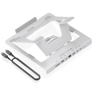 Soporte de sobremesa - docking usb tipo-c aisens asuc-7p045-gr/ 1xusb/ 1xusb tipo-c/ 1xhdmi/ 1xrj45/ 1xlector de tarjetas/