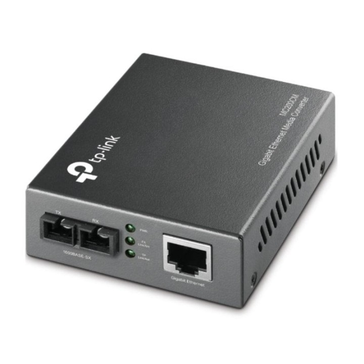 Conversor de Medios Gigabit TP-Link MC200CM V2/ 1 Puerto/ RJ-45 10/100/1000