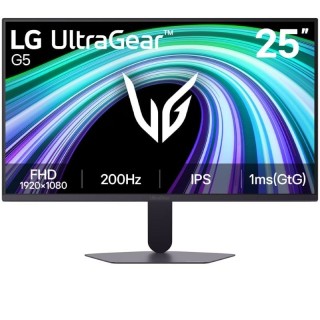 Monitor Gaming LG UltraGear G5 25G523B-B 25'/ Full HD/ 1ms/ 200Hz/ IPS/ Negro