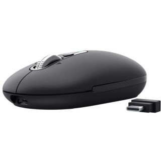 Ratón Inalámbrico Trust Seron 26018/ Batería recargable/ Hasta 3200 DPI/ Negro