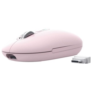 Ratón Inalámbrico Trust Seron 26206/ Batería recargable/ Hasta 3200 DPI/ Rosa