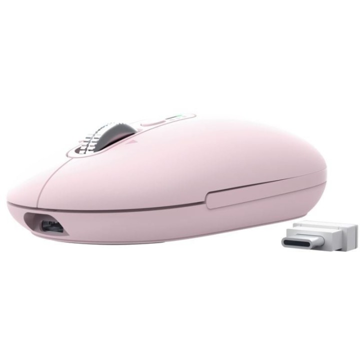 Ratón Inalámbrico Trust Seron 26206/ Batería recargable/ Hasta 3200 DPI/ Rosa