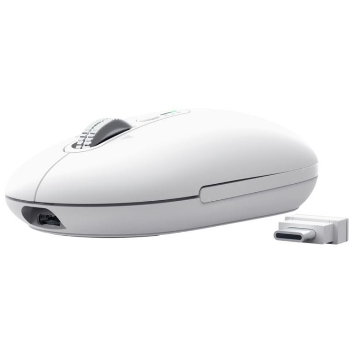 Ratón Inalámbrico Trust Seron 26019/ Batería recargable/ Hasta 3200 DPI/ Blanco