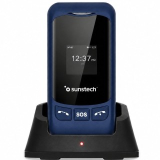 Teléfono Móvil Sunstech CELT26 para Personas Mayores/ Azul