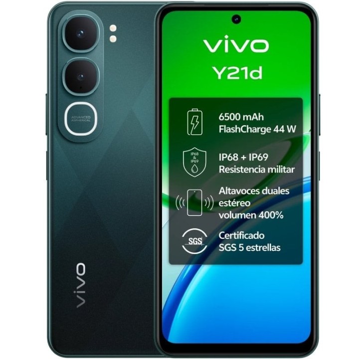 Smartphone Vivo Y21D 4GB/ 128GB/ 6.68'/ Verde