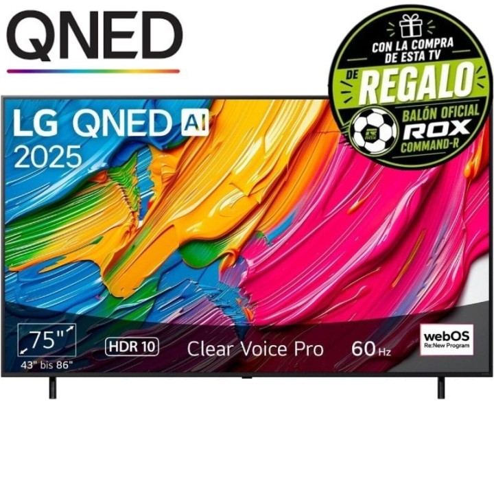 Televisor LG QNED AI QNED80 75QNED80A6A 75'/ Ultra HD 4K/ Smart TV/ WiFi